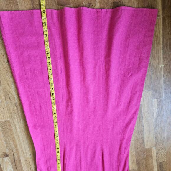 Coldwater Creek Midi Dress Size L Petite Pink Sleeveless Linen Cotton Blend - Picture 7 of 7